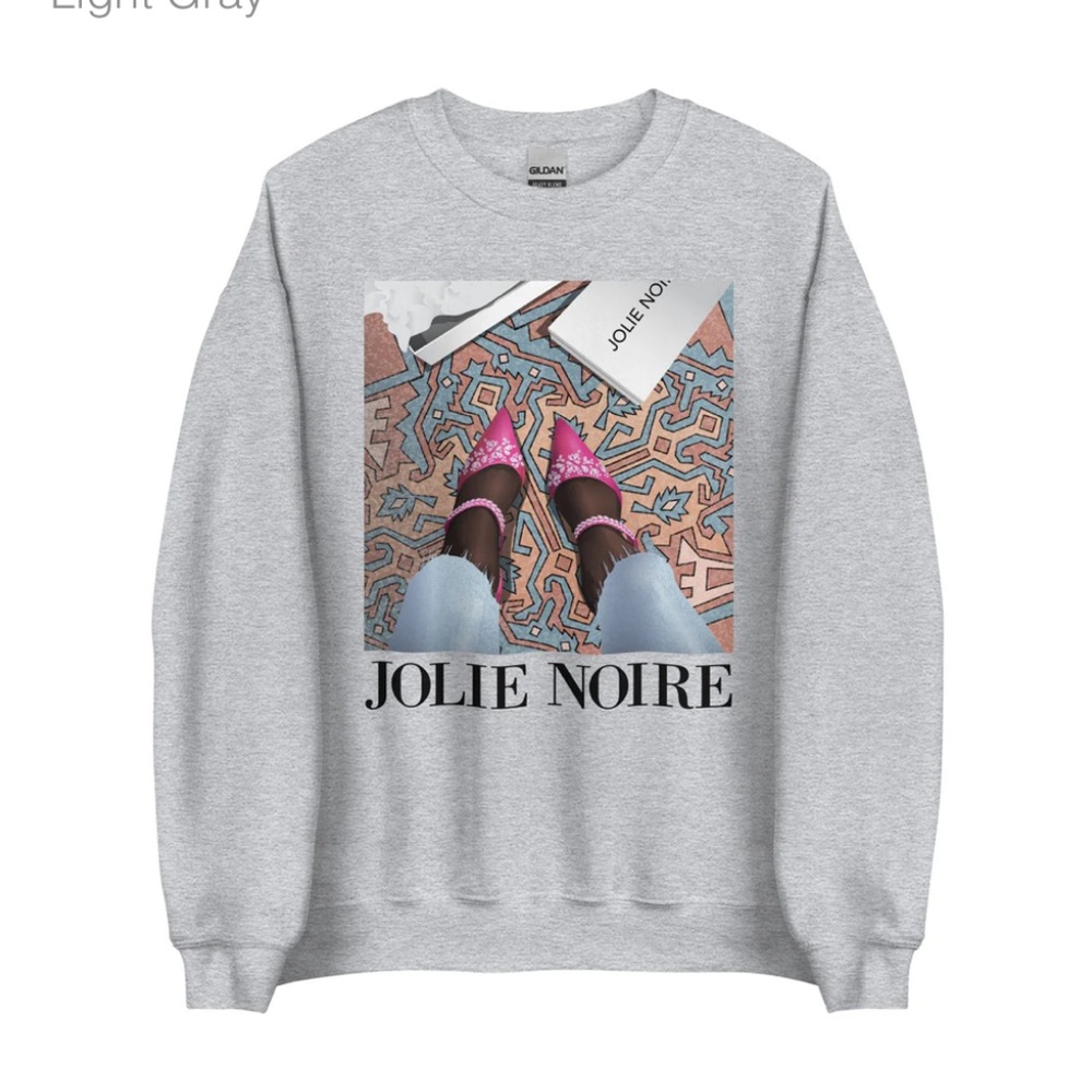 In Her Shoes Sweatshirt- Light Gray. Size medium.